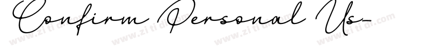 Confirm Personal Us字体转换